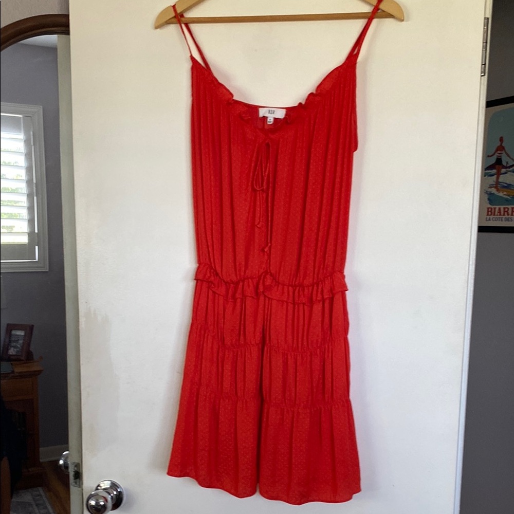 NSR Red Spaghetti Strap Sundress Mini
